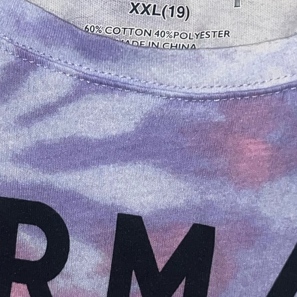 Purple and Pink Tie-Dye Crew Neck T-Shirt - Picture 3 of 3